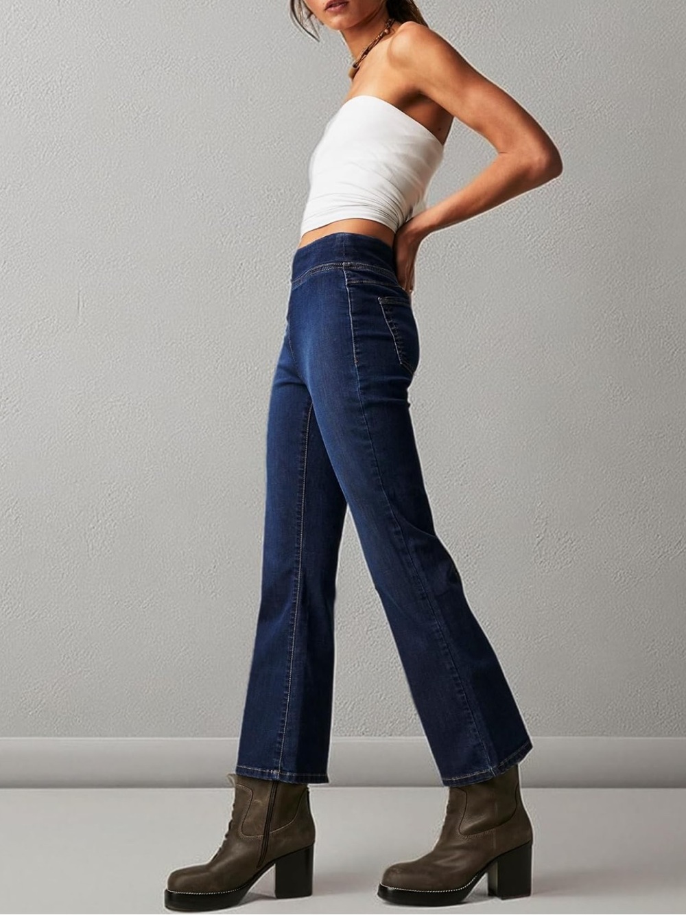 We The Free Women's Dark Blue Boot-Leg Jeans